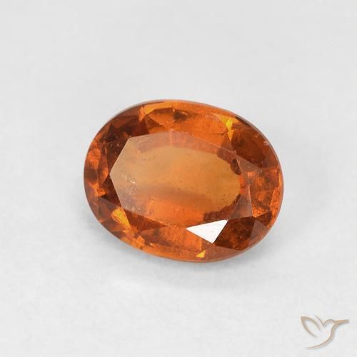 granada hessonita Medium Dark-Orange Natural 0.89ct, oval, VS