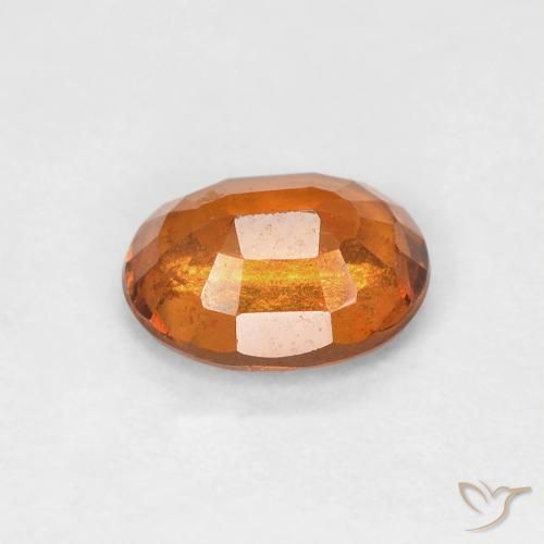 granada hessonita Medium Dark-Orange Natural 0.89ct, oval, VS