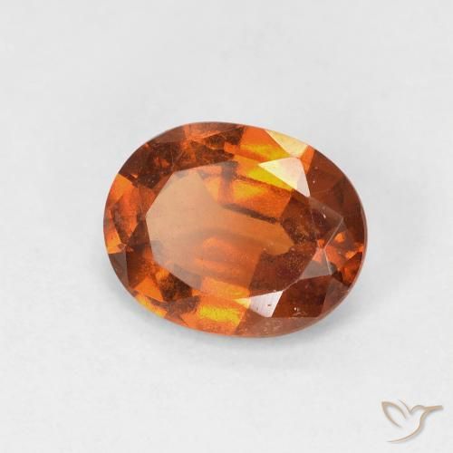 granada hessonita Medium Dark-Orange Natural 1.61ct, oval, VS