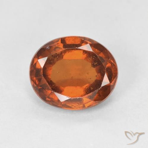 1.77ct Natural âmbar laranja granada hessonita, oval, VS