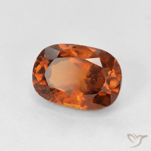 granada hessonita laranja avermelhado Natural 1.94ct, oval, VS