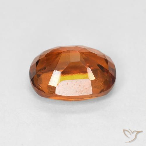 granada hessonita laranja avermelhado Natural 1.94ct, oval, VS