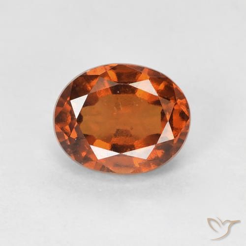 1.29ct Natural laranja avermelhado granada hessonita, oval, VS