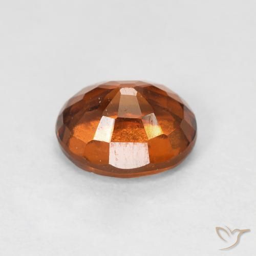granada hessonita laranja avermelhado Natural 1.29ct, oval, VS