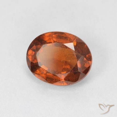 granada hessonita Medium Dark-Orange Natural 1.67ct, oval, VS