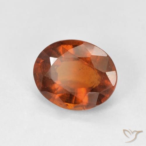 granada hessonita Medium Dark-Orange Natural 2.69ct, oval, VS