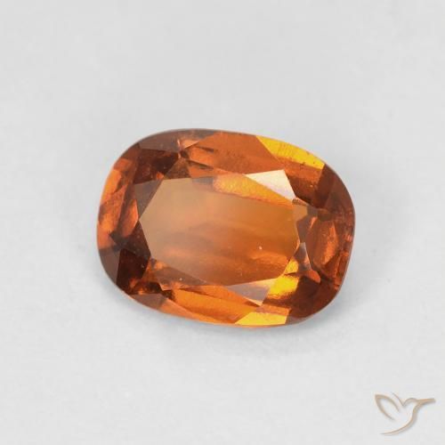 granada hessonita Laranja Médio Natural 1.42ct, Almofada, VVS-VS