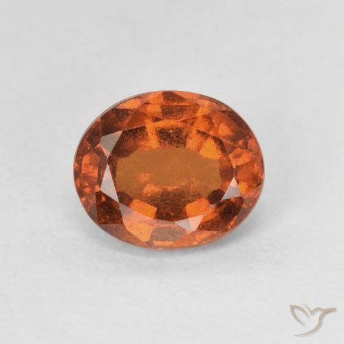 1.72ct Natural âmbar laranja granada hessonita, oval, VVS-VS