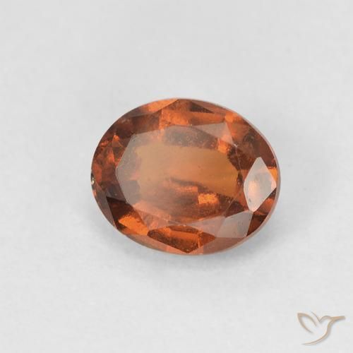 granada hessonita Medium Dark-Orange Natural 1.23ct, oval, VVS-VS