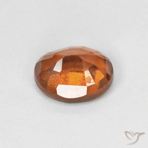 granada hessonita Medium Dark-Orange Natural 1.23ct, oval, VVS-VS