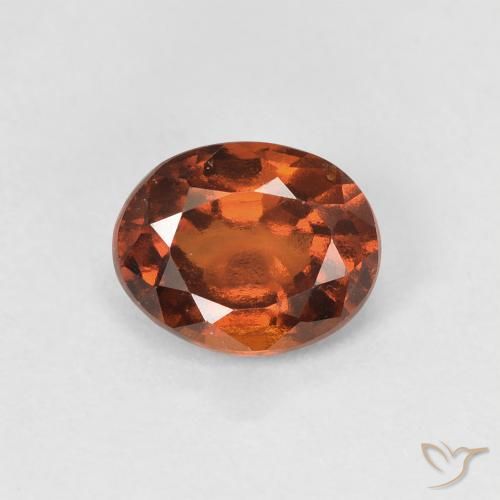 1.23ct Natural Laranja Profundo granada hessonita, oval, VVS-VS
