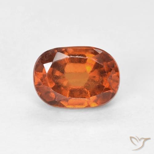 1.29ct Natural Medium Dark-Orange granada hessonita, Almofada, VVS-VS