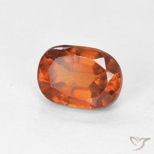granada hessonita Medium Dark-Orange Natural 1.29ct, Almofada, VVS-VS