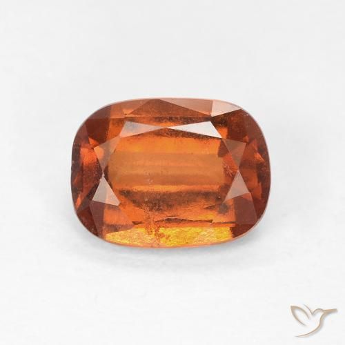1.68ct Natural Medium Dark-Orange granada hessonita, Almofada, VS
