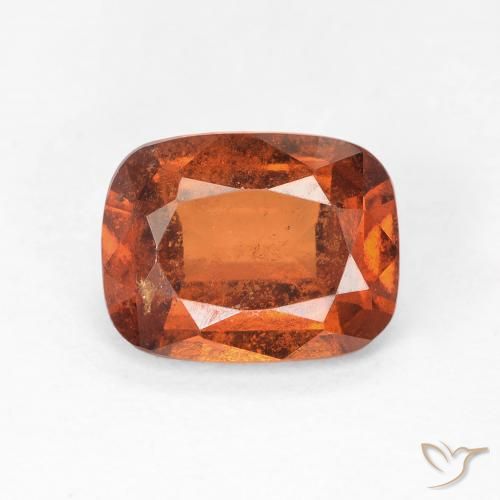 2.35ct Natural laranja avermelhado granada hessonita, Almofada, VS-SI