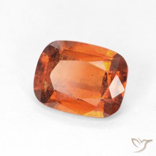 granada hessonita laranja avermelhado Natural 2.35ct, Almofada, VS-SI