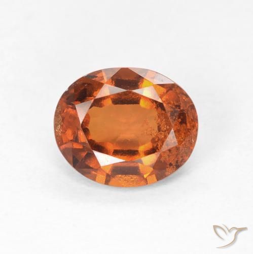 1.46ct Natural Laranja Profundo granada hessonita, oval, VS-SI