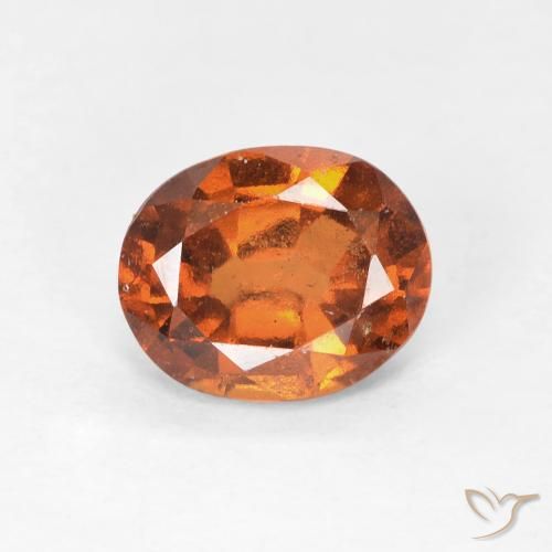 granada hessonita Laranja Profundo Natural 1.51ct, oval, VS