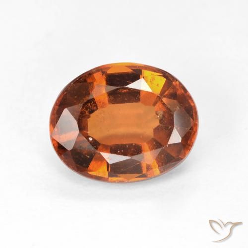 granada hessonita Laranja Profundo Natural 2.84ct, oval, VS