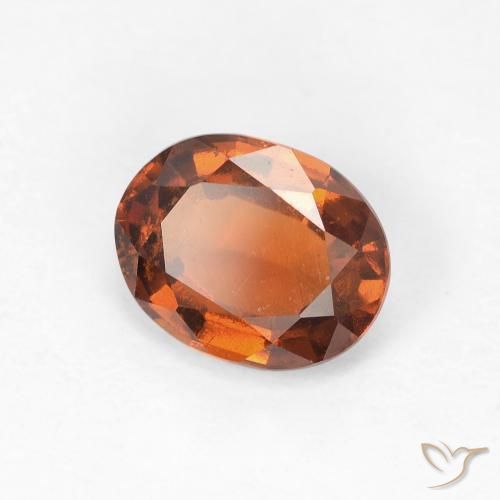 granada hessonita Medium Dark-Orange Natural 1.42ct, oval, VVS-VS