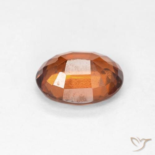 granada hessonita Medium Dark-Orange Natural 1.42ct, oval, VVS-VS