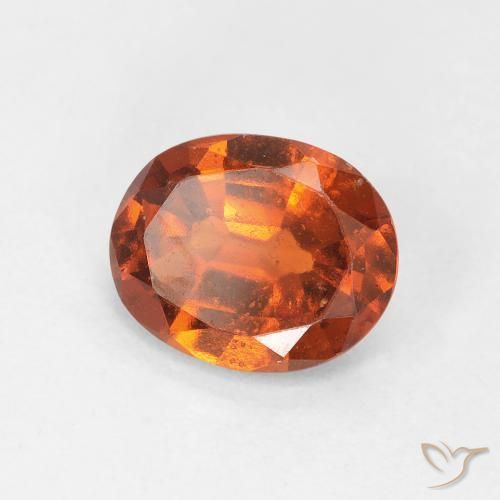 granada hessonita Laranja Profundo Natural 1.48ct, oval, VS