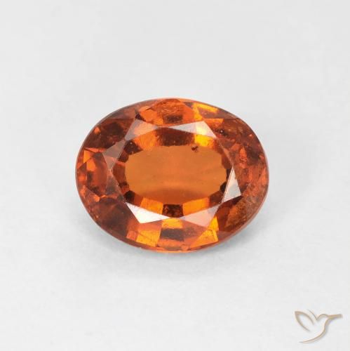 1.29ct Natural laranja avermelhado granada hessonita, oval, VS