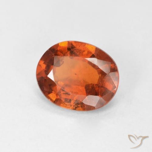 granada hessonita Medium Dark-Orange Natural 1.39ct, oval, VS