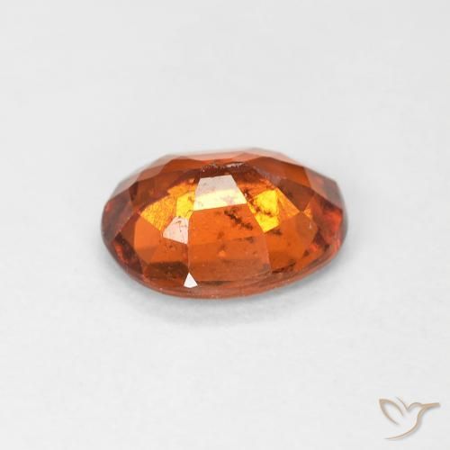granada hessonita Medium Dark-Orange Natural 1.39ct, oval, VS