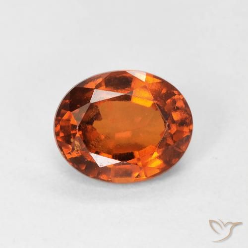 1.03ct Natural laranja avermelhado granada hessonita, oval, VS