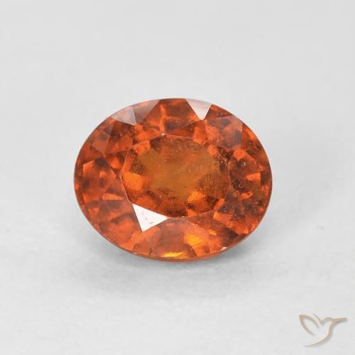 0.78ct Natural laranja quente granada hessonita, oval, VS