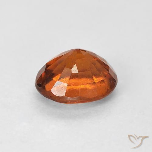 granada hessonita laranja quente Natural 0.78ct, oval, VS