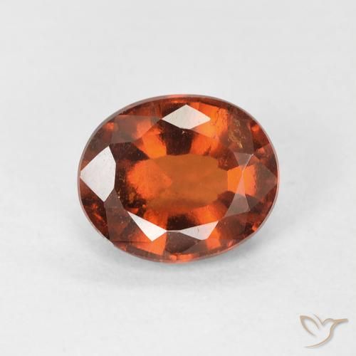 1.21ct Natural laranja avermelhado granada hessonita, oval, VS