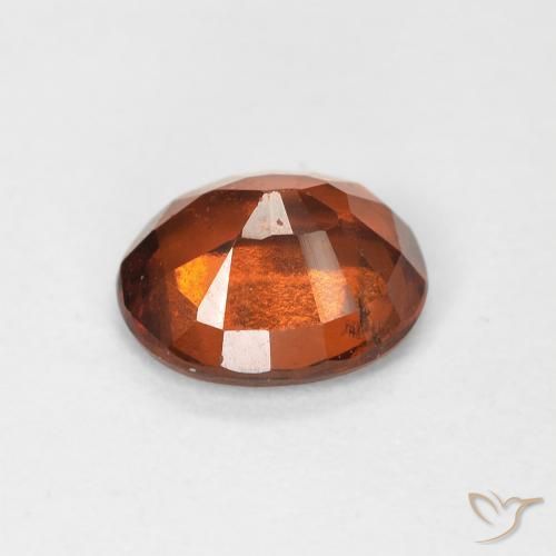 granada hessonita laranja avermelhado Natural 1.21ct, oval, VS
