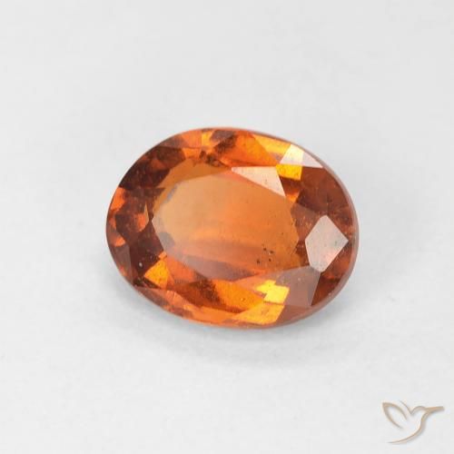 granada hessonita Medium Dark-Orange Natural 1.24ct, oval, VS