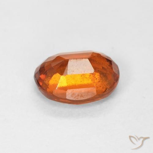 granada hessonita Medium Dark-Orange Natural 1.24ct, oval, VS