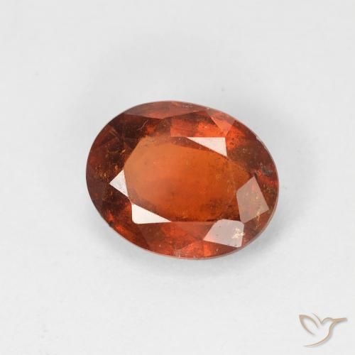 granada hessonita laranja quente Natural 2.44ct, oval, VS