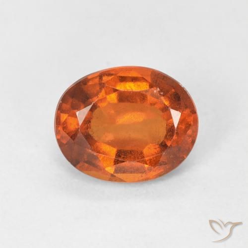1.47ct Natural Laranja Profundo granada hessonita, oval, VS