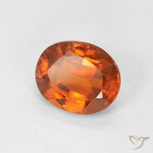 granada hessonita Laranja Profundo Natural 1.47ct, oval, VS