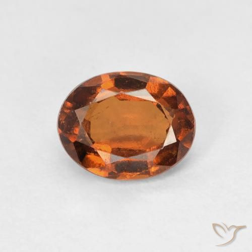 0.97ct Natural âmbar laranja granada hessonita, oval, VVS-VS