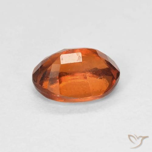 granada hessonita laranja avermelhado Natural 1.16ct, oval, VVS-VS