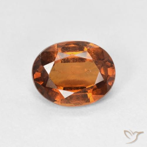 1.33ct Natural âmbar laranja granada hessonita, oval, VVS-VS