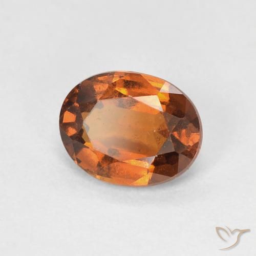 granada hessonita âmbar laranja Natural 1.33ct, oval, VVS-VS