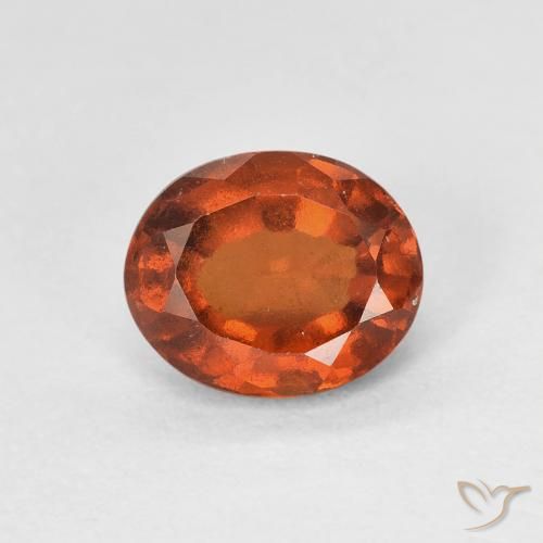 1.51ct Natural âmbar laranja granada hessonita, oval, VVS-VS
