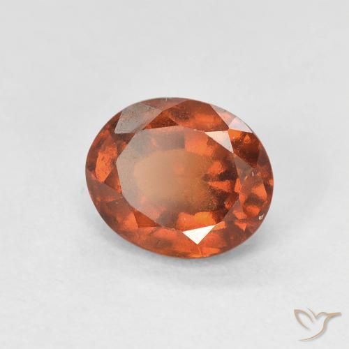 granada hessonita âmbar laranja Natural 1.51ct, oval, VVS-VS