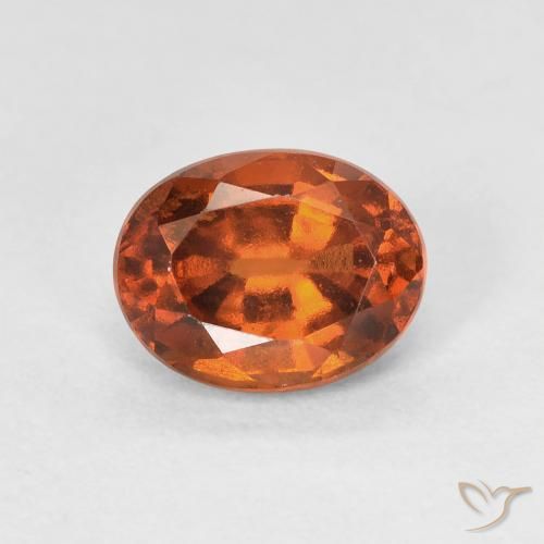 1.51ct Natural Laranja Profundo granada hessonita, oval, VVS-VS