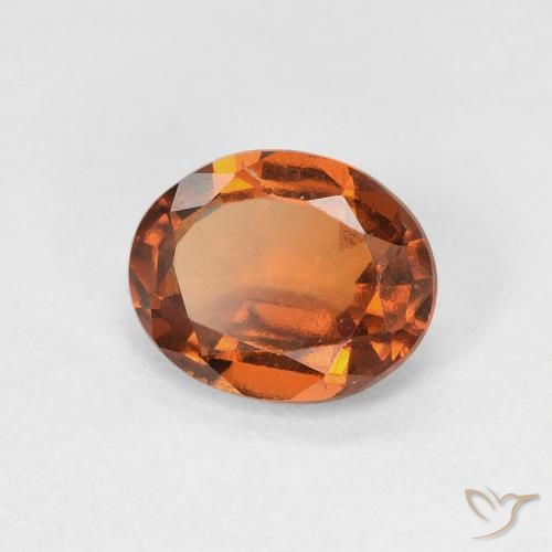 1.52ct Natural laranja avermelhado granada hessonita, oval, VVS-VS