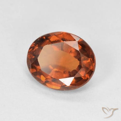 granada hessonita laranja avermelhado Natural 1.70ct, oval, VVS-VS