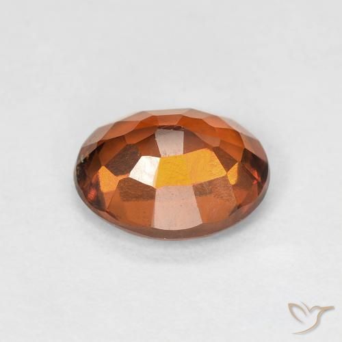 granada hessonita laranja avermelhado Natural 1.70ct, oval, VVS-VS