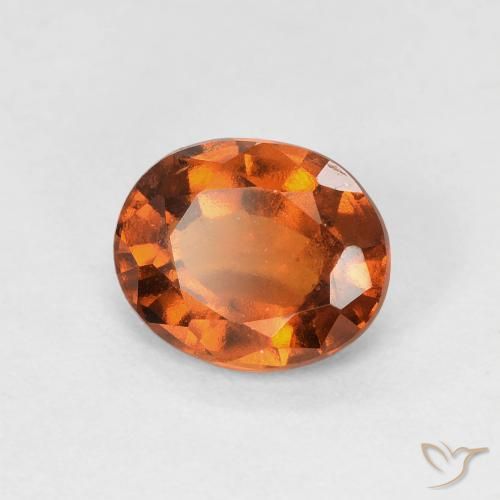 1.59ct Natural âmbar laranja granada hessonita, oval, VVS-VS